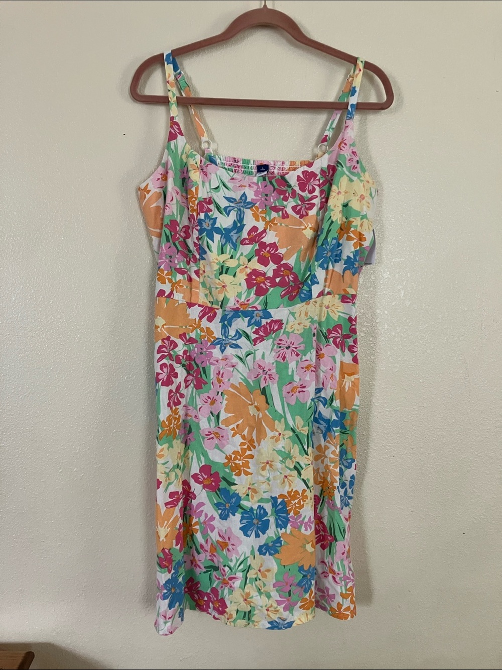 Old Navy Floral Linen Blend Sundress, Large Tall